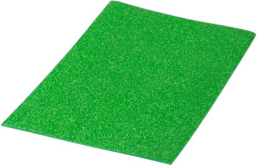 Pack 10 laminas goma eva purpurina biodegradable verde 40x60 cm