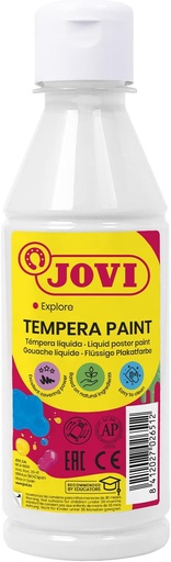 BOTE TEMPERA LIQUIDA JOVI 250ML BLANCO