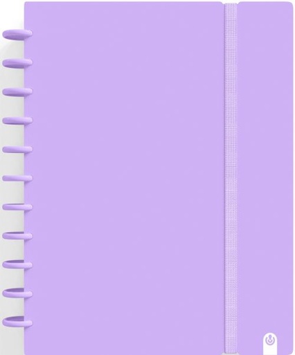 CUADERNO INGENIOX A4 80H CUADRICULA MALVA PASTEL