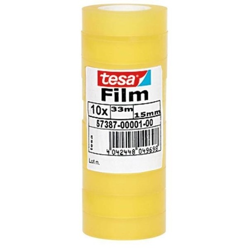 [57387-00001-00] Pack 10 rollos tesafilm standard 33mx15mm tesa