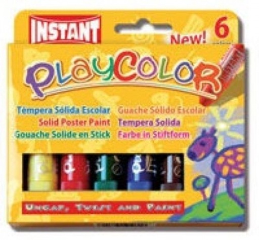 [10711] ESTUCHE 6 COLORES TEMPERA SOLIDA PLAYCOLOR ONE 10G