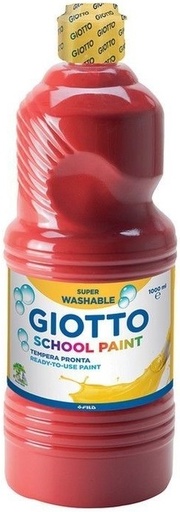 Bote témpera escolar Giotto 500ml rojo escarlata