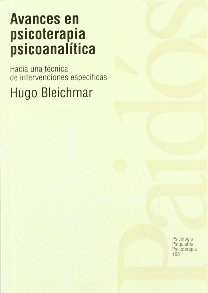 Avances en psicoterapia psicoanalítica