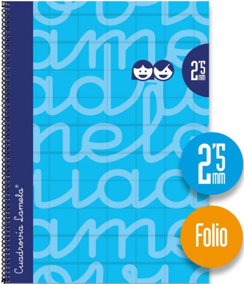 CUADERNO ESPIRAL Fº 80H 90G 2,5MM AZUL CUADROVIA EXTRADURA