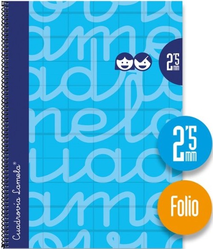 CUADERNO ESPIRAL Fº 80H 90G 2,5MM AZUL CUADROVIA EXTRADURA