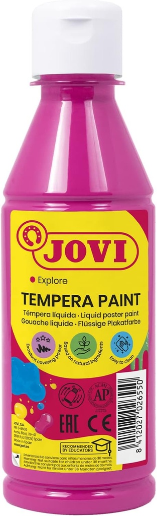 BOTE TEMPERA LIQUIDA JOVI 250ML MAGENTA