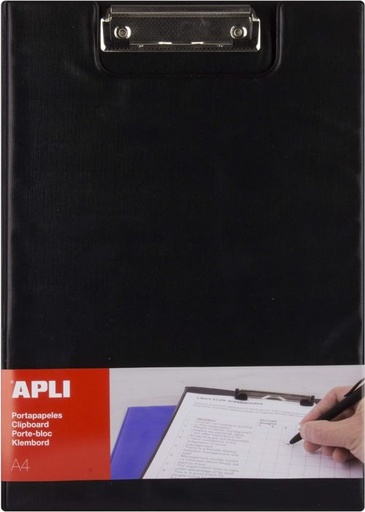 CARPETA A4 CON PINZA SUPERIOR POLIPROPILENO NEGRO