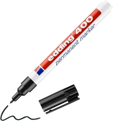 [40001] C/10 ROTULADOR EDDING 400 NEGRO PERMANENTE