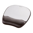 ALFOMBRILLA CON REPOSAMUÑECAS MEMORY FOAM NEGRO/PLATA