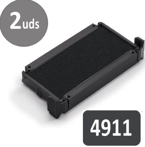 PACK/2 ALMOHADILLA NEGRO SELLO 4911/4800/4820/4822/4846