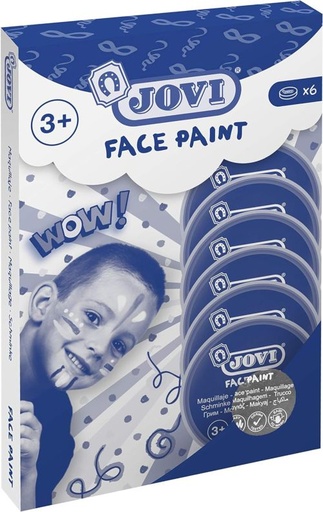 ESTUCHE 6 BOTES PINTURA FACIAL 8ML PLATA