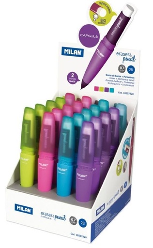 Exp.20 portaminas+goma eraser pencil capsule milan