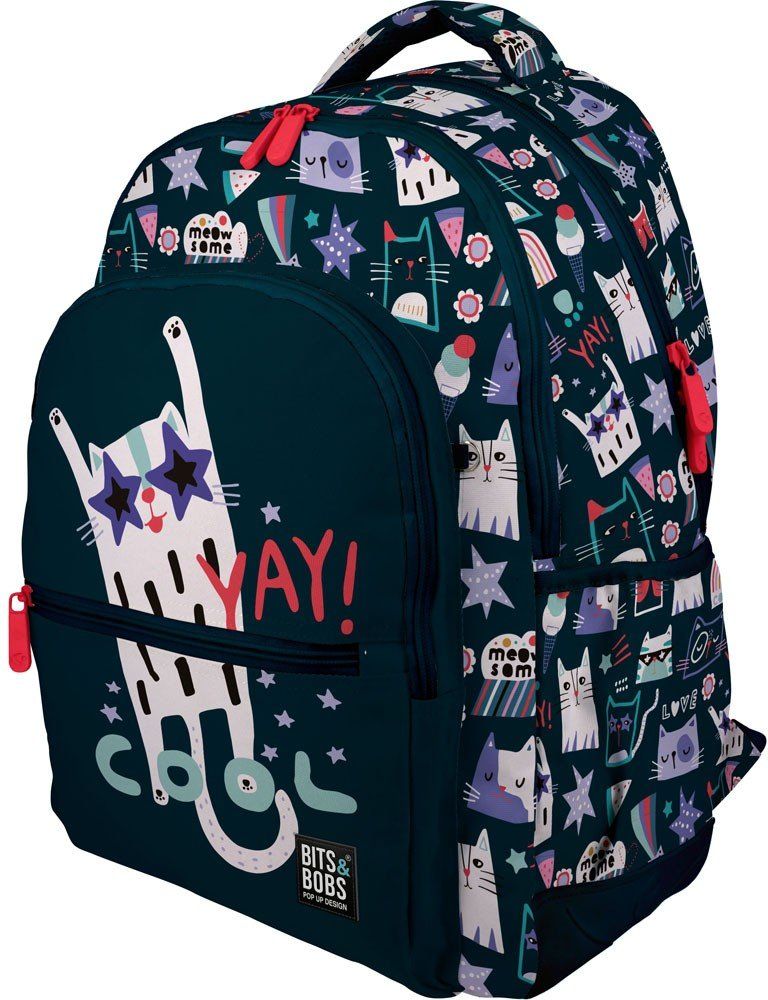 MOCHILA RUBBER B&amp;B MIAU 33x46x22,5cm