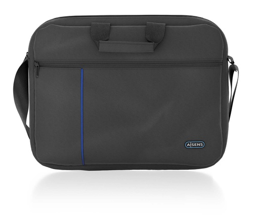 [ASBG-BC021-BK] MALETIN PARA PORTATIL 15.6' AISENS NEGRO LINEA AZUL