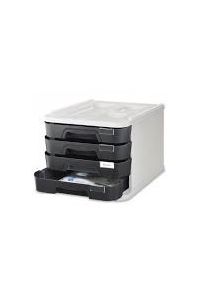 FICHERO CAJONES DE SOBREMESA 285X375X230MM 4 CAJONES NEGRO