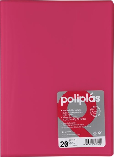 [1471254] CARPETA Fº 30 FUNDAS SOLDADAS TRANSLUCIDAS FUCSIA