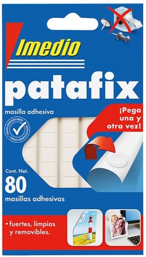 C/12 sobre masilla adhesiva blanca patafix imedio