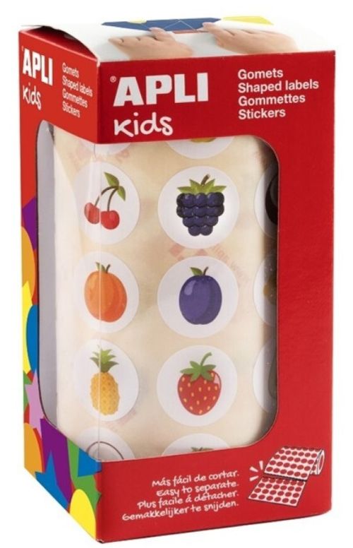 ROLLO DE GOMETS TEMATICOS FRUTA