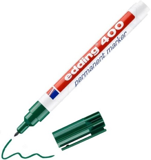 [40004] C/10 ROTULADOR EDDING 400 VERDE PERMANENTE
