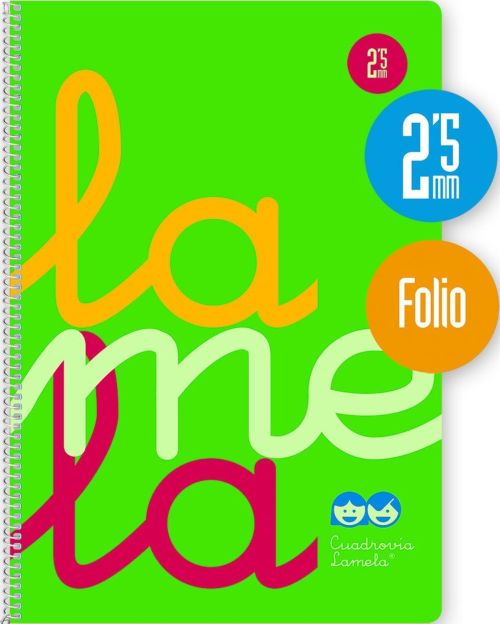 CUADERNO ESPIRAL Fº 80H 90G 2,5MM VERDE CUADROVIA PP.