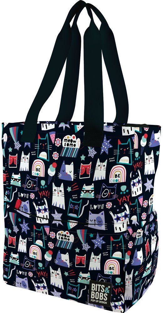 BOLSA TELA B&amp;B MIAU 31x37,5x14cm