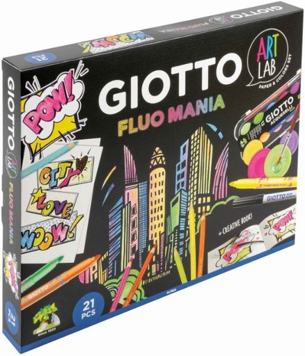Set creativo art lab fluo mania
