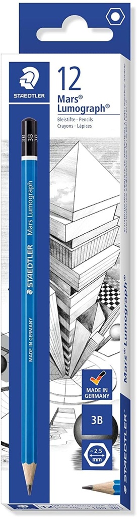 C/12 LAPIZ DE GRAFITO MARS LUMOGRAPH 100 3B