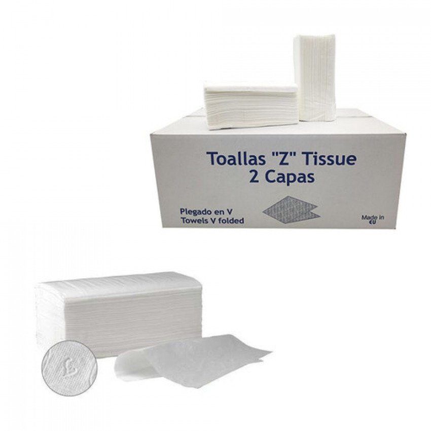 C/20 PAQUETES TOALLAS ZIGZAG LAMINADA (200 TOALLITAS)