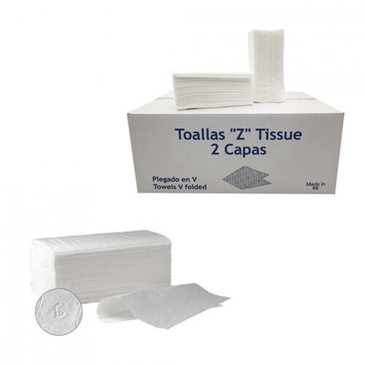 C/20 PAQUETES TOALLAS ZIGZAG LAMINADA (200 TOALLITAS)
