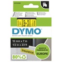 Cinta dymo d1 12mmx7m negro/amarillo
