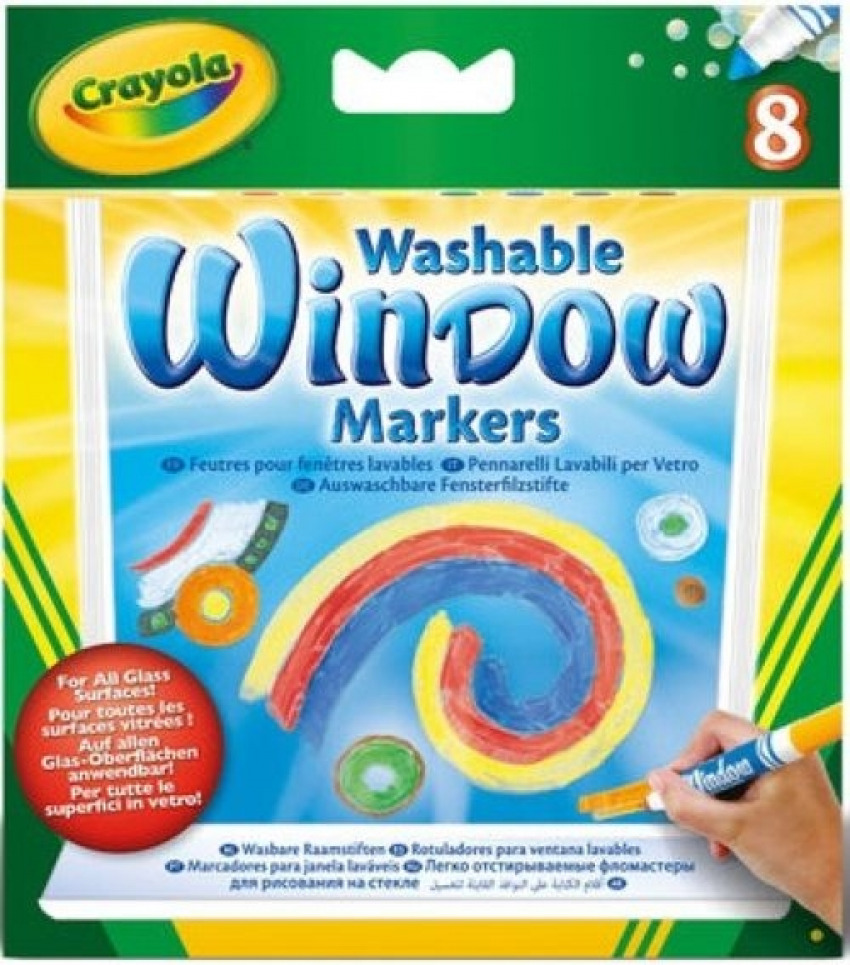 ESTUCHE 8 ROTULADORES PARA VENTANA LAVABLES CRAYOLA
