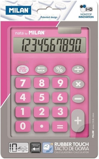[150610TDPBL] CALCULADORA TOUCH DUO ROSA 10 DIGITOS MILAN