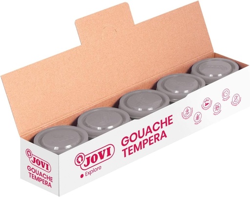 [50337] C/5 BOTES TEMPERA JOVI 35ML PLATA