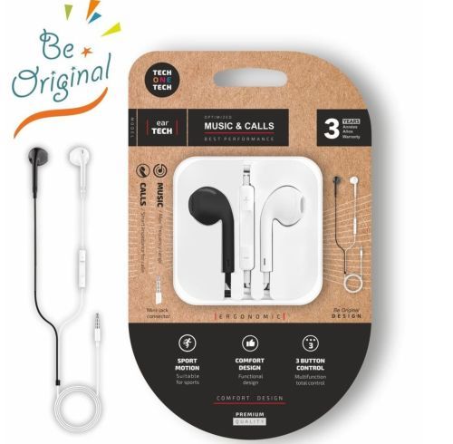 Auriculares eartech b&amp;w be original intraural jack blanco y negro
