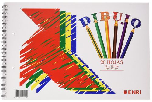 Bloc dibujo espiral a4+ 20h 120g liso enri