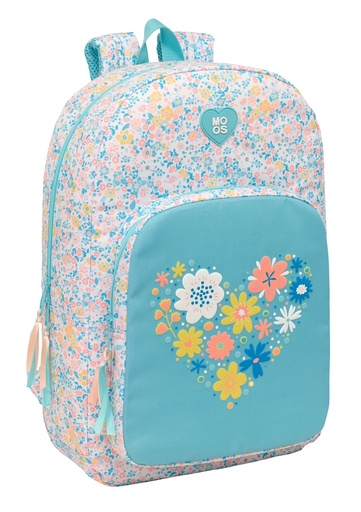 MOCHILA ADAPTABLE CARRO RECICLADO MOOS FIORI 30x46x14cm