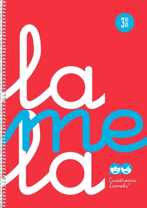 CUADERNO ESPIRAL Fº 80H 90G 3MM ROJO CUADROVIA PP.
