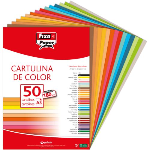 PAQ/50 CARTULINAS FIXO A3 180G. ORO VIEJO