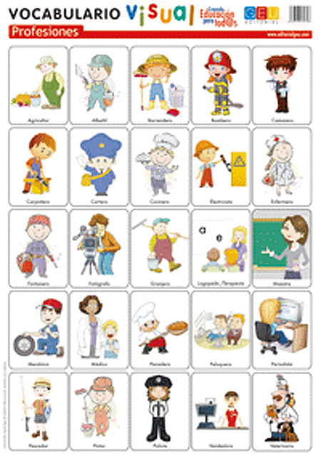 Profesiones vocabulario visual flexible
