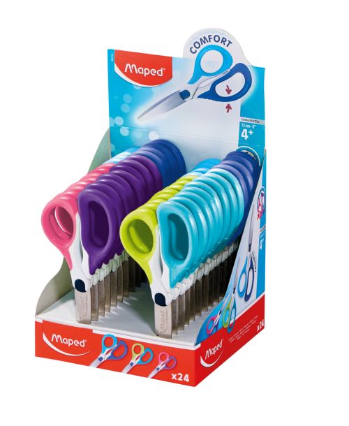 EXP 24 TIJERA ESCOLAR SENSOFT ASIMETRICA 13 CM FLEXIBLES