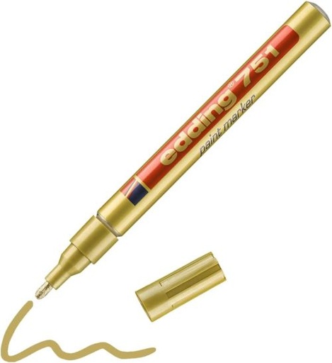 C/10 ROTULADOR EDDING 751 ORO PUNTA DE FIBRA