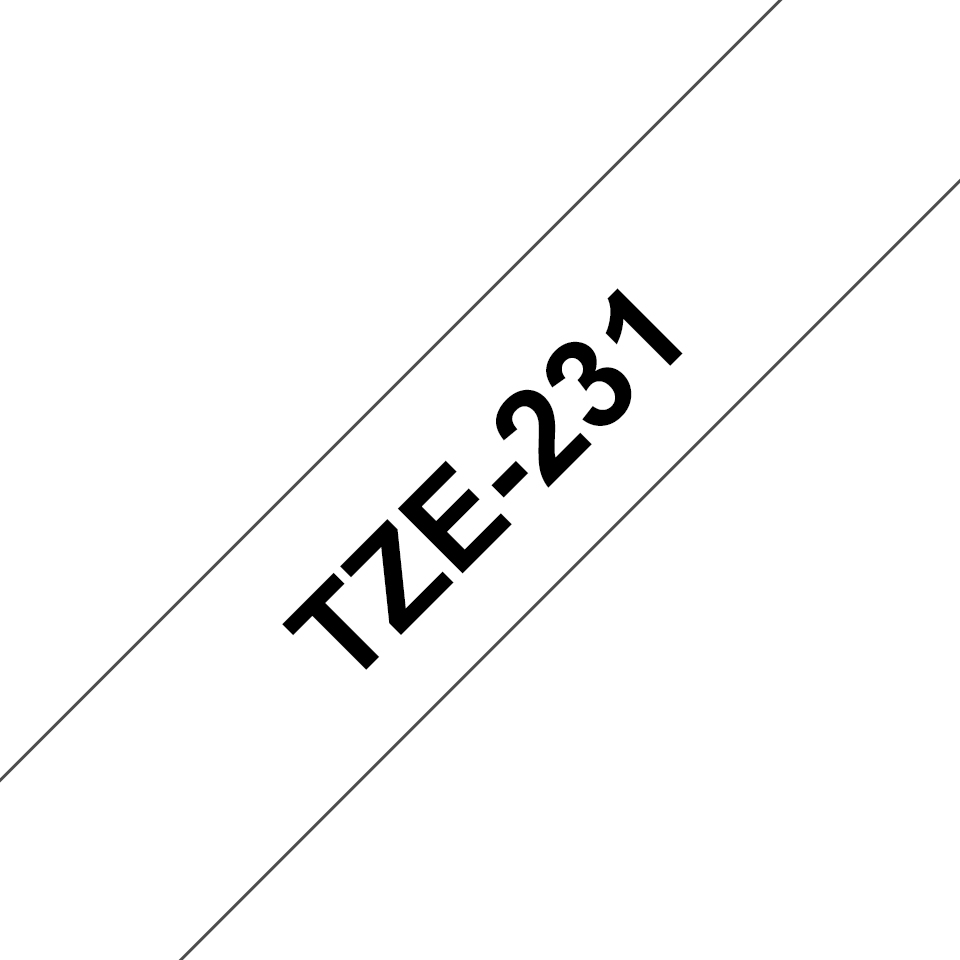 CINTA ROTULADORA BROTHER TZEFX231 BLANCO/NEGRO