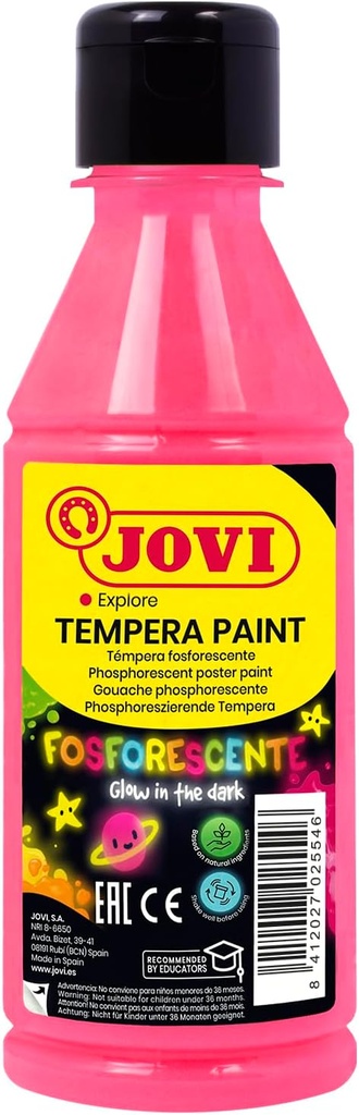 BOTELLA TEMPERA FOSFORESCENTE MAGENTA 250ML