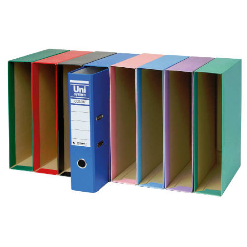 CAJA ARCHIVADOR DE PALANCA Fº UNISYSTEM VERDE