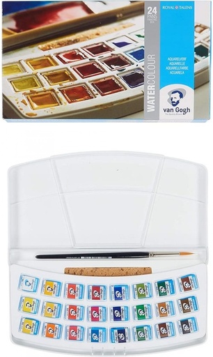 Estuche 24 pastillas acuarela van gohg