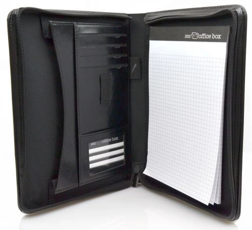 PORTAFOLIO A5 CON CREMALLERA NEGRO 25.5X18.5X3 CM