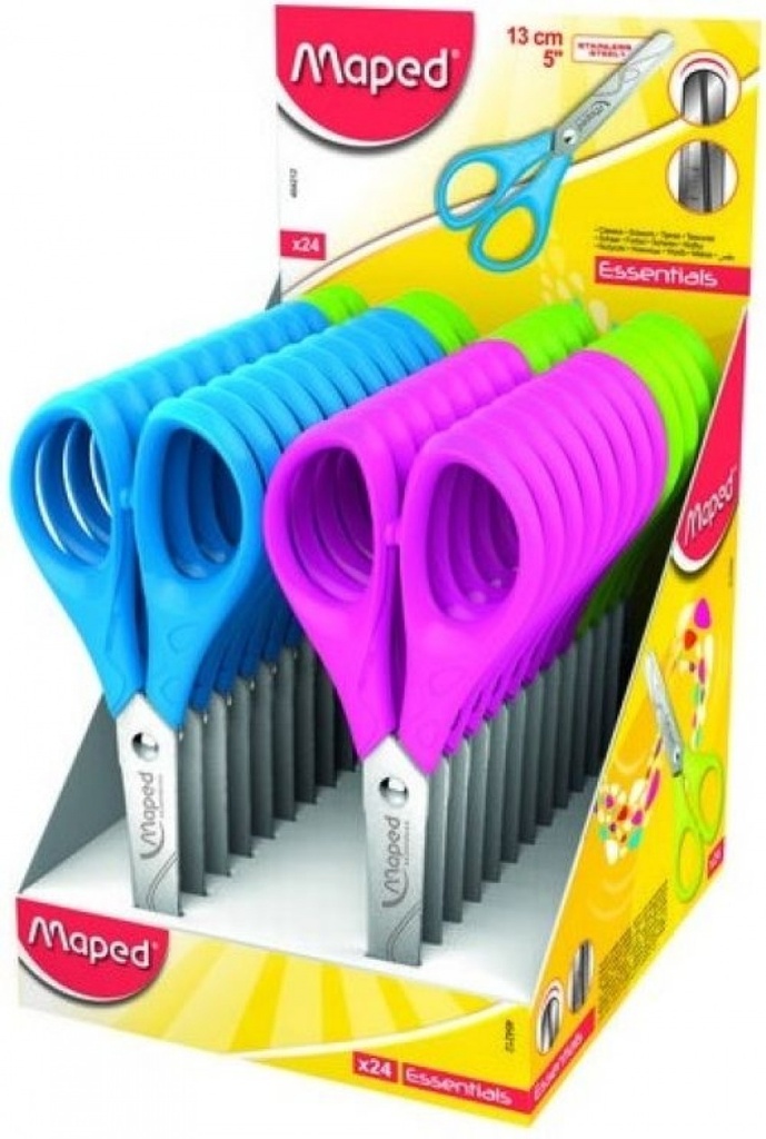 EXP 24 TIJERA ESCOLAR 13CM ESSENTIALS MAPED