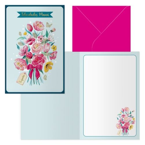 Pack 6 tarjetas felicitación. Modelo día madre-mazzo