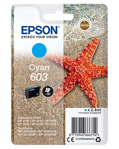 [C13T03U24010] Singlepack Cyan 603 Ink