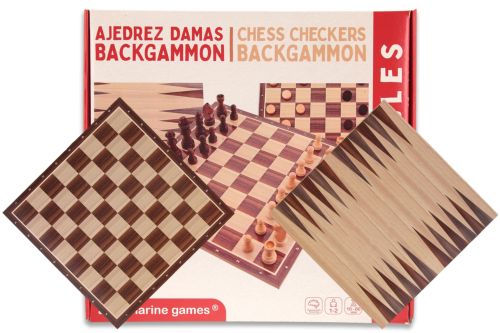 AJEDREZ DAMAS Y BACKGAMMON FSC 100%